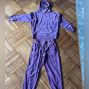 Purple Velvet Champion Sweatsuit